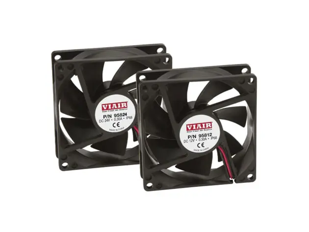 Viair IP68 Rated 12V Cooling Fan, 80mm x 80mm x 25mm, 3800 RPM, CE ...